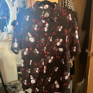 Dixxon horror trilogy button up